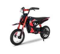 EVERCROSS Moto Électrique pour Enfants 3-12 Ans 300W 25KM/H 3 Niveaux de Vitesse Pneu 12' Cadeau idéal Rouge NOIR+ROUGE