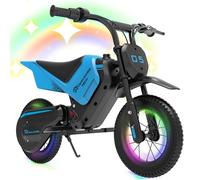 Moto électrique pour Enfants EVERCROSS TECH - 2 Vitesses, Batterie 150W 5.2Ah - Bleu, Cadeau Parfait pour enfants