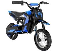 Moto électrique pour enfants EVERCROSS TECH Bleu, 350W, 3 Vitesses 8-25KM/H, Pneus 12’’ tout-terrain, Autonomie 15 km, Cadeau super