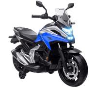 Moto électrique pour enfants moto porteur Honda pour enfants 3 à 6 ans avec musique, phares avec 2 roues d'entraînement - bleu