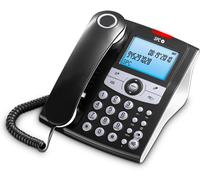 MOTO-Elegance Id - Téléphone Fixe De Bureau Avec Écran Éclairé, 2 Mémoires Directes, Répertoire Téléphonique, Identifiant De L'Appelant, Mains Libres Et Signal Lumineux D'Appel Manqué - Noir