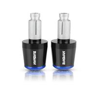 moto Embout De Guidon De Tête De Guidon De Moto Pour Suzuki BURGMAN 650 400 125 200 AN650 AN400 Skywave 400 AN125 AN200 extrémité du manche(Black-Blue)