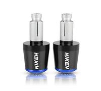 moto Embouts De Guidon De Moto Poids Poignées De Guidon Capuchon Anti-Vibration Silder Plug Pour NIKEN 2018 2019 2020 2021 2022 2023 extrémité du manche(Black-blue)