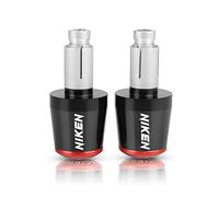 moto Embouts De Guidon De Moto Poids Poignées De Guidon Capuchon Anti-Vibration Silder Plug Pour NIKEN 2018 2019 2020 2021 2022 2023 extrémité du manche(Black-Red)