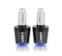 moto Embouts De Guidon De Moto Poids Poignées De Guidon Capuchon Anti-Vibration Silder Plug Pour NMAX 125 NMAX125 2020 2021 2022 2023 extrémité du manche(Black-blue)