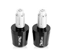 moto Embouts De Guidon De Moto Poids Poignées De Guidon Capuchon Anti-Vibration Silder Plug Pour TMAX 560 TMAX560 2020 2021 2022 2023 extrémité du manche(Black-black)