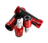 moto Embouts De Poignées De Guidon De Moto, 7/8 Pouces, 22mm, Bouchons D'extrémité De Poignée Pour SUZUKI BANDIT650S BANDIT 650S 2015 - 2022 extrémité du manche(Black red)