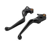 Moto Embrayage Levier Chrome Leviers Frein Et D'embrayage Noirs Pour Guidon Touring Road King Street Glide Pour Softail Pour Sportster Fat Bob Pour Dyna Night Train Levier Frein Moto(Black)