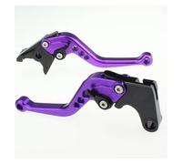 moto embrayage levier Leviers de frein à disque avant et arrière à tambour CNC pour scooter Piaggio NRG Purejet Liberty 125 Leader RST Liberty 50 4T RST PTT (E) Frein Embrayage(Short purple)