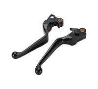 moto embrayage levier Leviers de frein et d'embrayage chromés/noirs pour guidon Touring Road King Street Glide Softail Sportster Fat Bob Dyna Night Train Frein Embrayage(Black)
