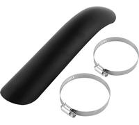 Moto en acier Courbe du bouclier thermique du pot d'échappement -Muffler -Couverture de tuyau pour Honda Noir