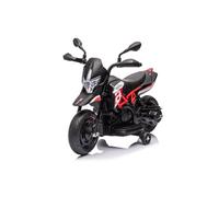 Moto Enfant Aprilia Dorsoduro 6v - Rouge - Moto électrique pour Enfant Marque Officielle Aprilia avec Batterie 6v, Phare Avant et Roulette pour Les Plus Petits dès 2-3 Ans