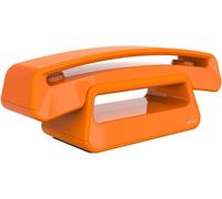 MOTO-Epure Iconic - Téléphone Fixe Sans Fil Dect - Design Vintage - Grand Écran Graphique Haute Lisibilité - Mains Libres - Fonction Blocage Des Appels - Orange