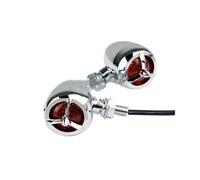 Moto Feu arrière Feu Arrière LED Bates pour Motos Clignotant pour pour Bobber Rétro Vintage Chopper Feu De Freinage