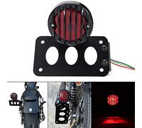 Moto Feu Arrière Feux Stop Lumière de Frein Grille Tail Support de Plaque d'immatriculation Arrière Feu Stop avec Support pour Sportster Bobber Dyna Chopper Cruiser Custom Bike Cafe Racer.
