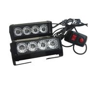 Moto feu freinage 2x4 LED Moto Lumière Police Moto Stroboscope Jour Conduite Patrouille Signal Lumineux LED FSO Avertissements D'incendie Lampe De Course Sécurité