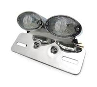 Moto Feu Stop Feu Arrière De Moto Intégré, Feu De Freinage Et Clignotant avec Support De Plaque D'immatriculation, Accessoires Modifiés pour Motos