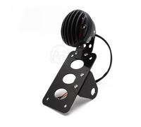 Moto Feux Arrière Feu Arrière Latéral Universel pour 12 V avec Support De Plaque D'immatriculation Feu arrière Moto(1 Set Black)