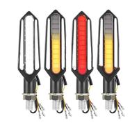 Moto Feux Arrière Feux Clignotants LED 2 en 1, Feux Avant Et Arrière, Feux Arrière, Feux De Circulation Diurnes Feu arrière Moto(4pcs White Red)