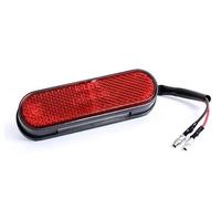 Moto Feux arrière Mudguard Réflecteur arrière Universel pour Moto et Voiture, 3 LED intégrées, éclairage de Plaque d'immatriculation, Panneau d'avertissement sécurité, marquage E9