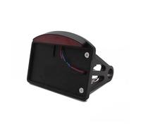 Moto Feux Arrière Support Montage Latéral Horizontal Universel pour Plaque D'immatriculation, Feu Arrière À LED pour Bobber, pour Chopper, pour Custom Feu arrière Moto(Noir)