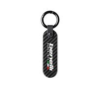 Moto Fibre de carbone Porte-clés pour Benelli Accessoires de moto,Black-A