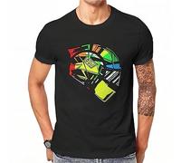 Moto GP Rossi Helmet Tshirt Harajuku Grunge Men's Streetwear Tops Loose Cotton Crewneck T Shirt