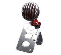 Moto Grill Vintage Retro Montage de l'essieu latéral Plaque d'immatriculation Stop Lampe de feu arrière (Chrome)