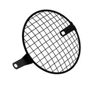 moto grille phare Phare latéral rond de 6,3 pouces, grille noire vintage à LED, compatible avec Harley, Cafe Racer, Touring, Sportster(Lamp Cover B)