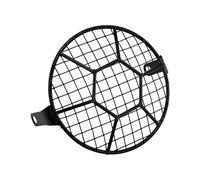 moto grille phare Phare latéral rond de 6,3 pouces, grille noire vintage à LED, compatible avec Harley, Cafe Racer, Touring, Sportster(Lamp Cover H)