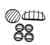 Moto Grille Phare pour Rebel pour CMX 500 pour CMX 300 pour CMX 1100 2020-2023 Noir Mat Phare Clignotant Arrière Grille Couverture Moto Phare Couverture(Bright Black 6 Pcs)