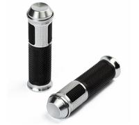 Moto Guidon Embout Poignée Route Universel Antidérapant 22mm Argent