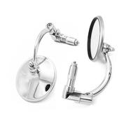 Moto Guidon Rétroviseur Latéral Rétroviseur Universel Pour Moto En Acier Inoxydable, Guidon De Moto Vintage, Vue Réglable, 1 Ensemble