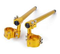 Moto Guidon Riser 37 45 51 52 58mm Élévateur De Course De Moto Surélevé Clip À Clip Supérieur Sur Guidon Réglable Barre De Poignée Pince De Fourche Pince Rehaussement Guidon(Gold,58)