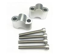 Moto Guidon Riser Guidon Pince Pour Africa Pour Twin Pour CRF1000L Pour CRF1100L Guidon Riser Bar Mount Poignée Clamp Aluminium(A-Just Height silver)