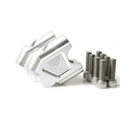 Moto Guidon Riser Guidon Pince Pour Africa Pour Twin Pour CRF1000L Pour CRF1100L Guidon Riser Bar Mount Poignée Clamp Aluminium(B-back Height silver)