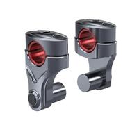 Moto Guidon Riser Pince De Rehaussement De Guidon De Moto Accessoires De Modification De Siège Fixe Universels 22 MM 28 MM Pince Rehaussement Guidon(Titanium)