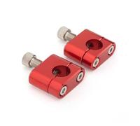 Moto Guidon Riser Poignée Guidon Universelle Pour Moto Rehausseurs Barre De Graisse Adaptateur Pince De Montage Accessoires 22 Mm 28 Mm Pince Rehaussement Guidon(28mm red)