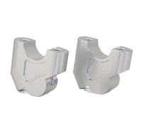 Moto Guidon Riser Pour CB 500 X Pour CB500X 2020 28 MM Rehausseur Guidon Rehausseur Guidon Déplacement Vers Arrière Adaptateur Serrage Pince Rehaussement Guidon(Silver)