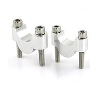 Moto Guidon Riser pour Fantic pour Caballero 125 500 2018-2024 Montage Moto Élévateurs Barre Graisse 1 1/8 "28mm Élévateurs Guidon Moto Rehausseur de Guidon(Silver Riser 20mm)