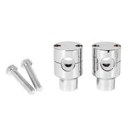 Moto Guidon Riser Pour Suzuki Pour Intruder Pour Marauder Pour Boulevard Moto Chrome/Noir 1 "(25mm 22mm) Guidon Riser 1 Paire Rehausse Guidon Moto (Size : 22mm Chrome)