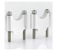 Moto Guidon Riser Pour Z900R Pour Z1000 Pour KLX150L 2024 28 Mm 1 1/8"Risers De Guidon Moto Monter Les Élévateurs De Barre De Graisse Pince Rehaussement Guidon(Silver Riser 40mm)