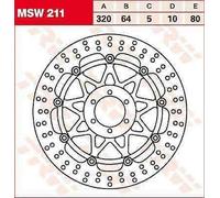 Moto Guzzi V7 750 CLASSIC 2008-2012 DISQUE DE FREIN ROND FLOTTANT TRW MSW211