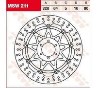 Moto Guzzi V7 II 750 RACER ABS 2015 Disque De Frein Flottant Rond TRW MSW211