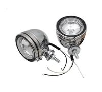 Moto Headlight Phare Moto Vintage Avec Revêtement Métallique Feu Antibrouillard Gauche/droite Accessoire Moto Feux Avant