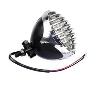 Moto Headlight Pour Cafe Pour Racer Pour Bobber XS650 CB750 Phare Avant Festonné Vintage Pour Moto Grille Personnalisée 5 Pouces Feux Avant(Chrome Black)