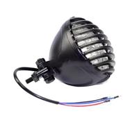 Moto Headlight Pour Cafe Pour Racer Pour Bobber XS650 CB750 Phare Avant Festonné Vintage Pour Moto Grille Personnalisée 5 Pouces Feux Avant(Noir)