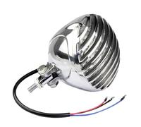Moto Headlight Pour Cafe Pour Racer Pour Bobber XS650 CB750 Phare Avant Festonné Vintage Pour Moto Grille Personnalisée 5 Pouces Feux Avant(Chrome)