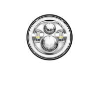 Moto Headlight pour Royal pour Enfield Himalayan 400 411 650 350 Phare De Moto À LED De 7 Pouces Feux De Jour Halo(1PC Headlight Silver)
