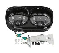 Moto Headlight Pour Touring Pour Road Pour Glide Pour FLTR Pour CVO Pour Road Pour Glide Pour Ultra 1998-2013 Phare Projecteur À LED 5 3/4" Feux Avant(Noir)